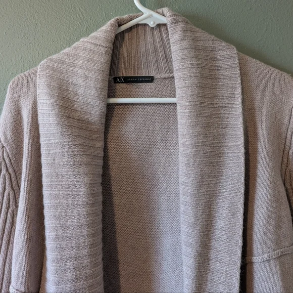 Armani Exchange Wool Blend Open Front Cardigan Size M - Picture 2 of 6